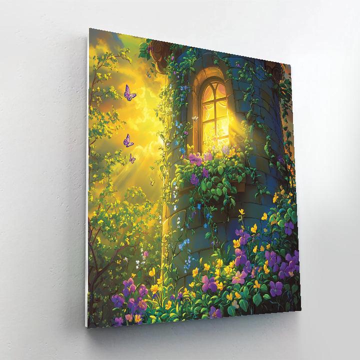 Rapunzel’s Tower Garden Dream Disney Inspired Numbered painting kits