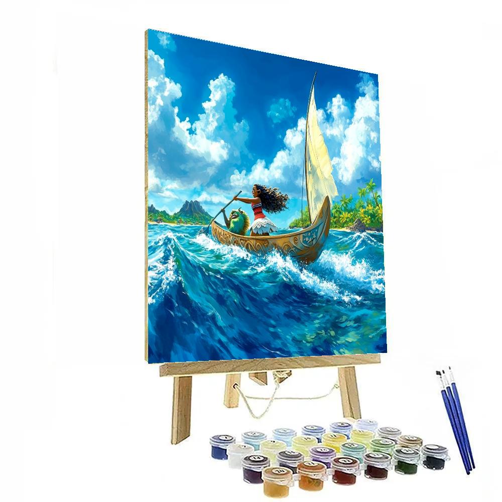 Moana And Hei Hei’s Ocean Voyage Disney Inspired DIY paint by numbers