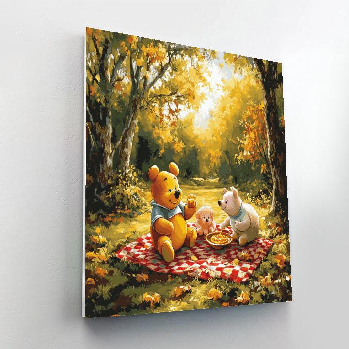 Winnie The Pooh’s Cozy Forest Picnic Disney Inspired DIY paint by numbers