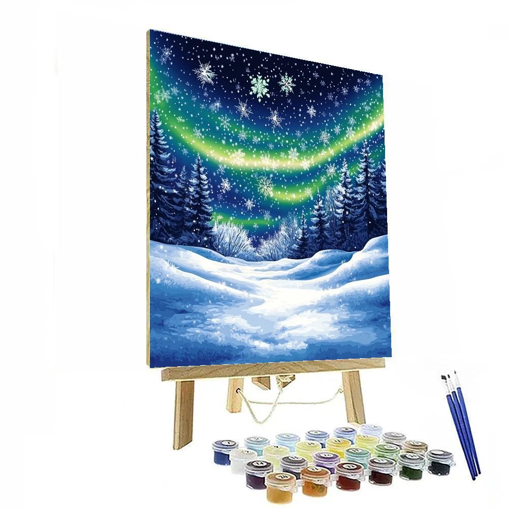 Elsa’s Northern Lights Magic Disney Inspired painting number kit