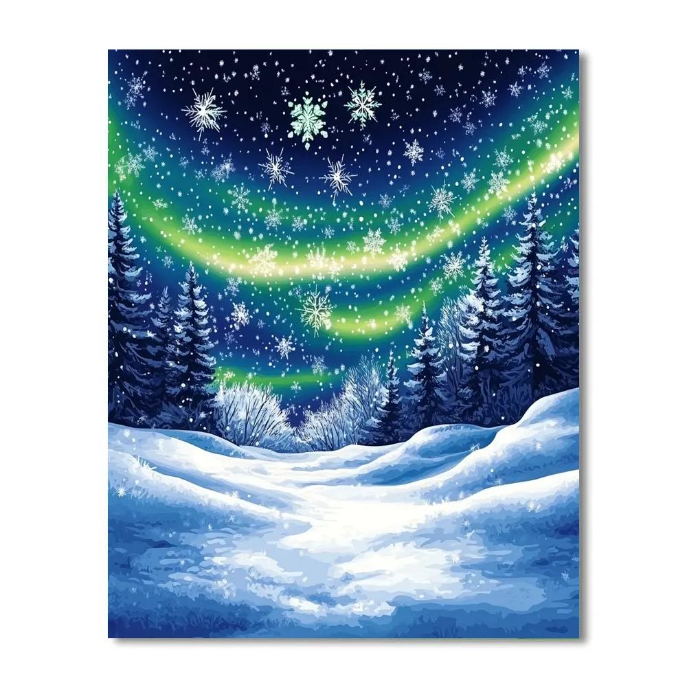 Elsa’s Northern Lights Magic Disney Inspired painting number kit