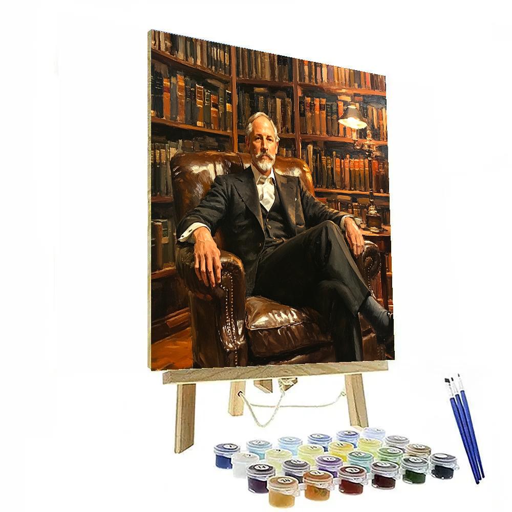 John Singer Sargent Inspired Library Gentleman paint by numbers
