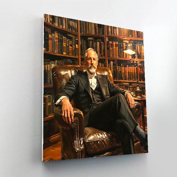 John Singer Sargent Inspired Library Gentleman paint by numbers