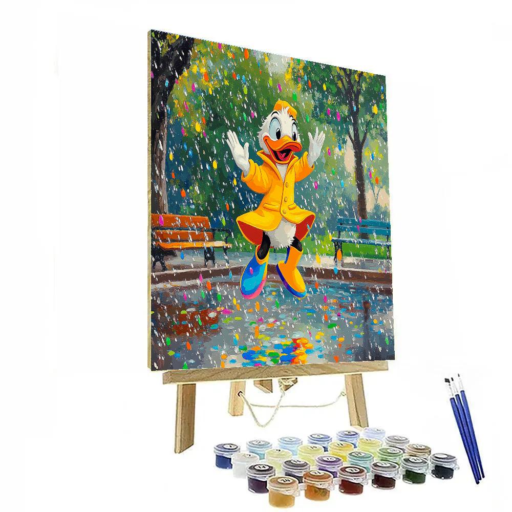 Donald Duck’s Rainy Day Adventure Disney Inspired paint by numbers