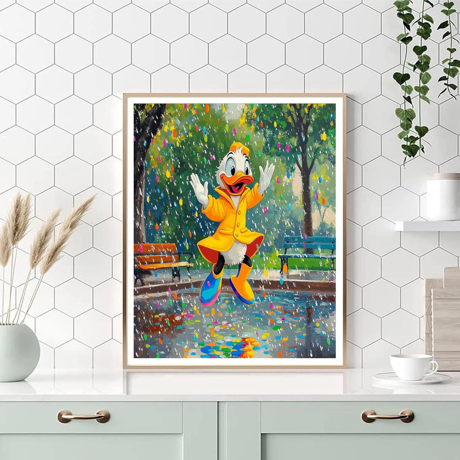 Donald Duck’s Rainy Day Adventure Disney Inspired paint by numbers