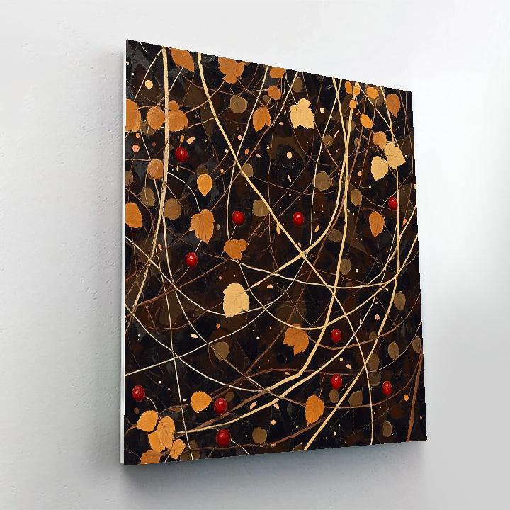 Jackson Pollock Inspired Forest Floor Abstraction painting number kit