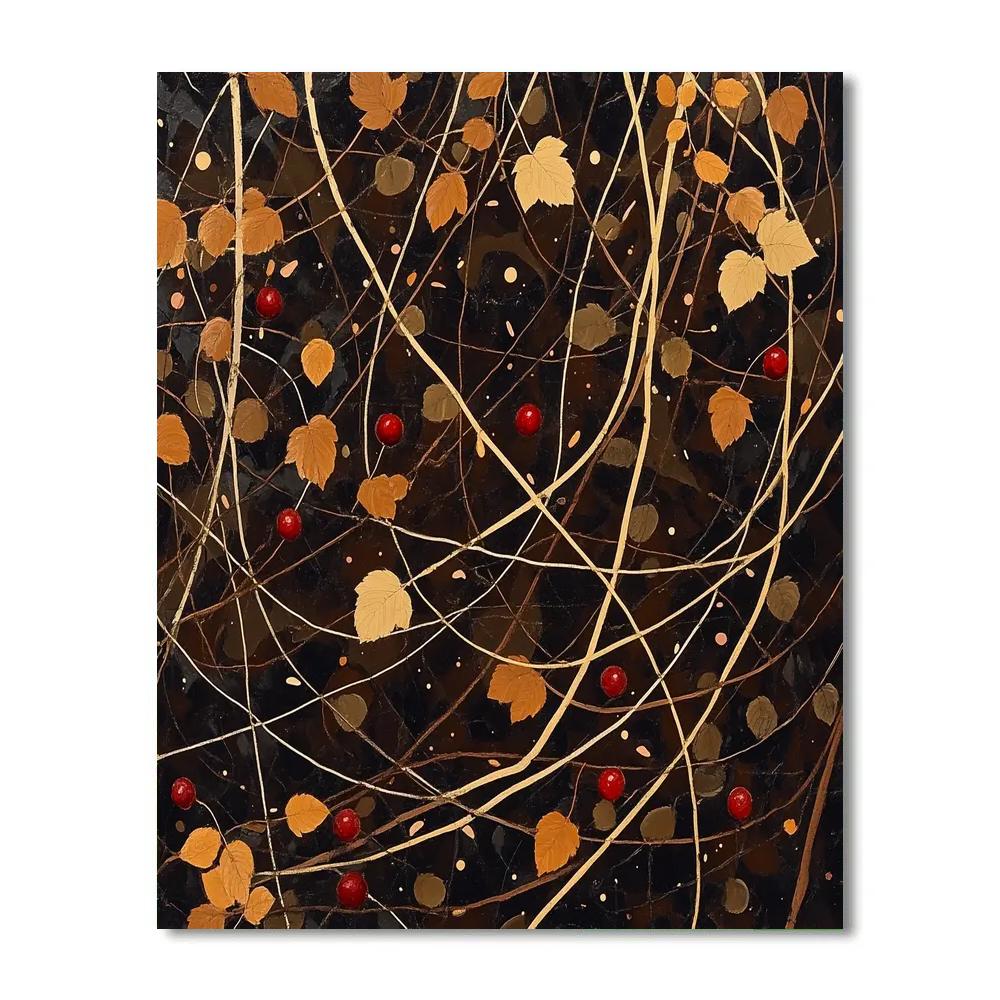 Jackson Pollock Inspired Forest Floor Abstraction painting number kit
