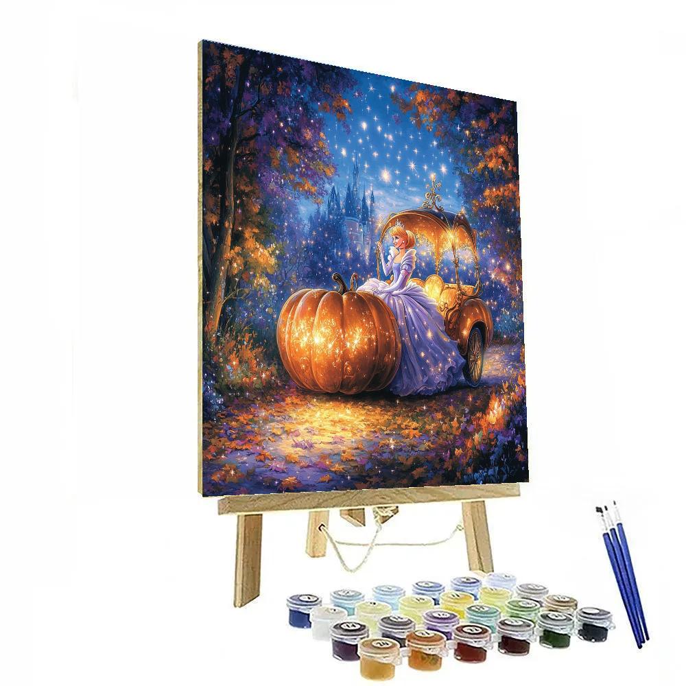 Cinderella’s Pumpkin Carriage Ride Disney Inspired Numbered painting kits