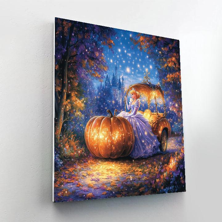 Cinderella’s Pumpkin Carriage Ride Disney Inspired Numbered painting kits