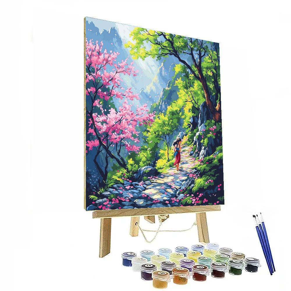 Mulan’s Mountain Journey Disney Inspired DIY paint by numbers