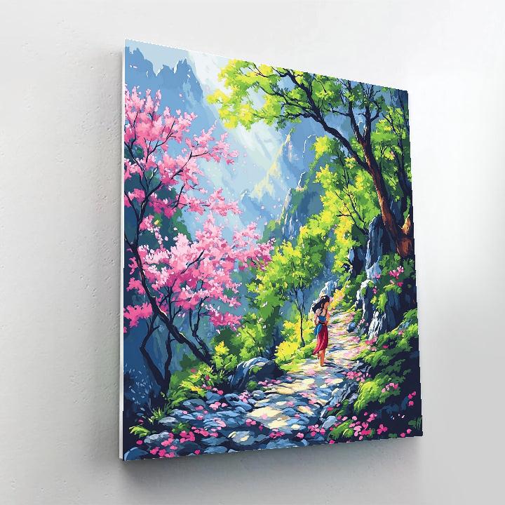 Mulan’s Mountain Journey Disney Inspired DIY paint by numbers