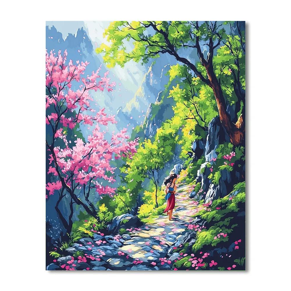 Mulan’s Mountain Journey Disney Inspired DIY paint by numbers