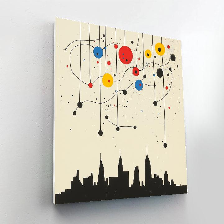 Joan Miro Inspired Star Garden Over City Painting by numbers kit