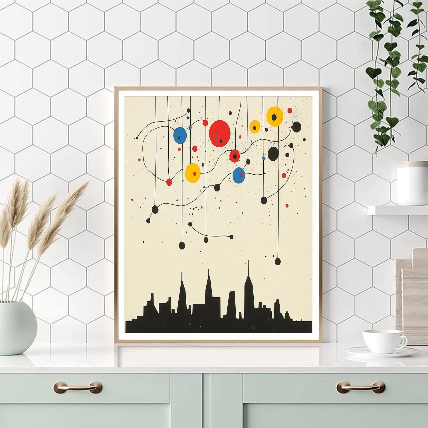 Joan Miro Inspired Star Garden Over City Painting by numbers kit
