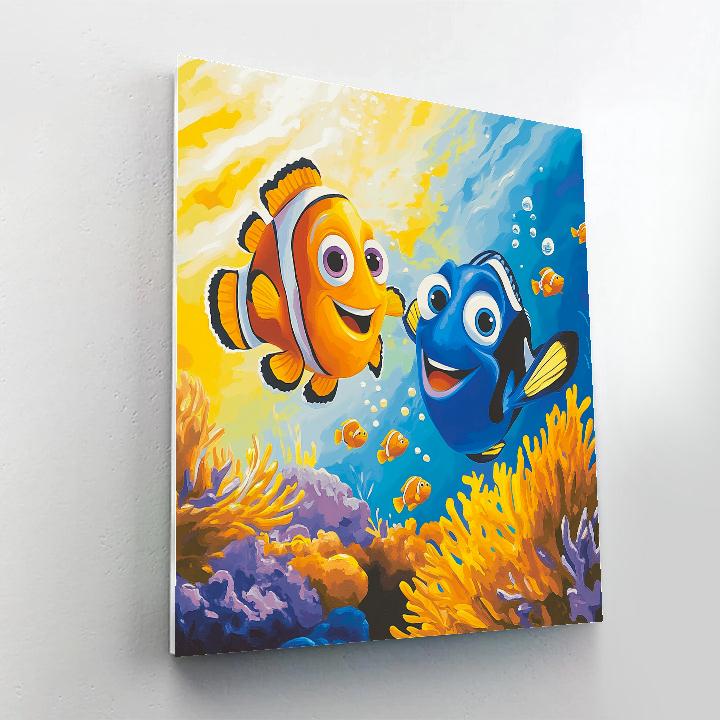 Dory And Nemo’s Underwater Treasure Hunt Disney Inspired paint by color