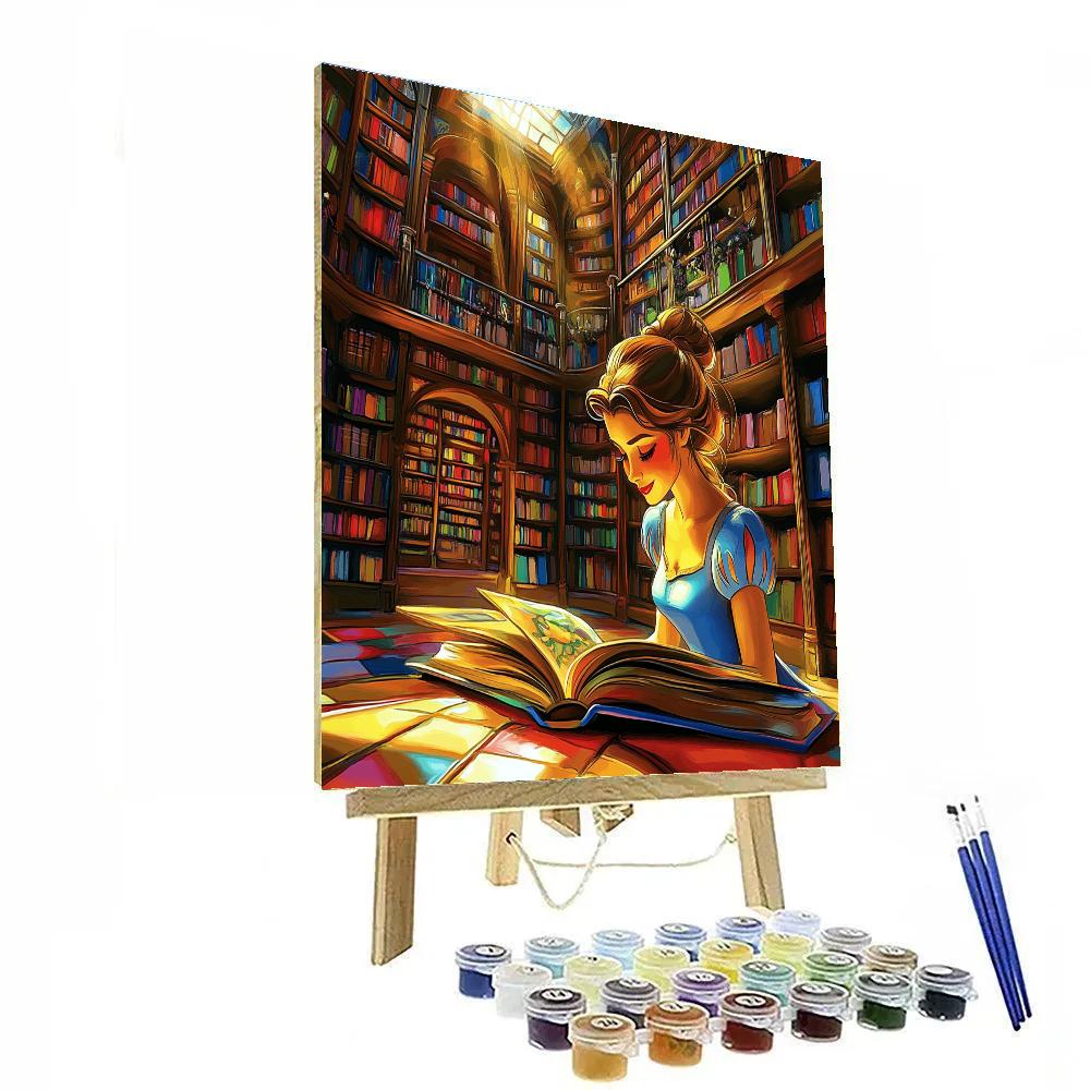 Belle’s Library Afternoon Disney Inspired paint by color