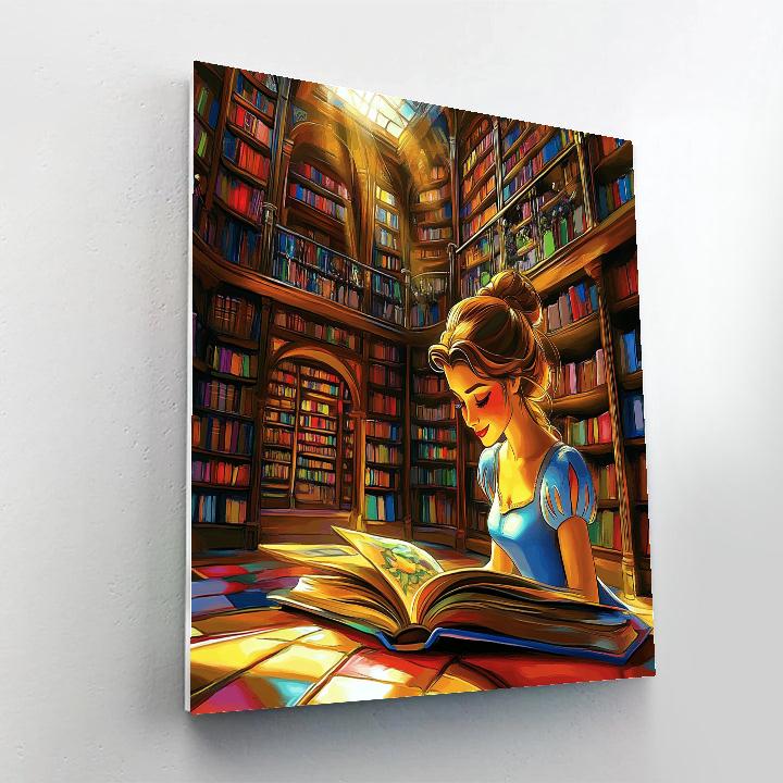 Belle’s Library Afternoon Disney Inspired paint by color
