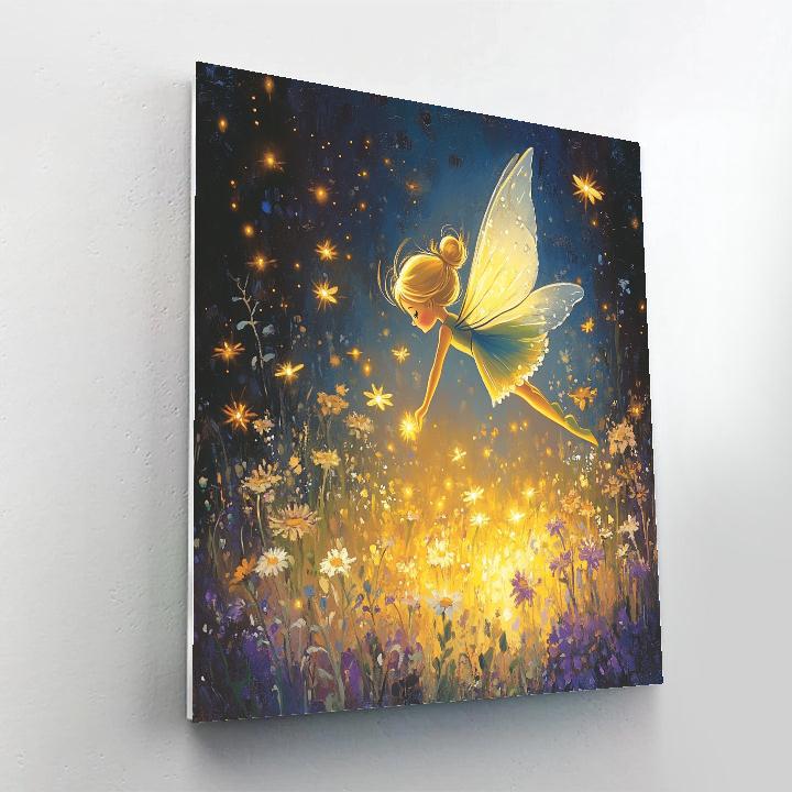 Tinker Bell’s Twilight Meadow Disney Inspired Paint by numbers art
