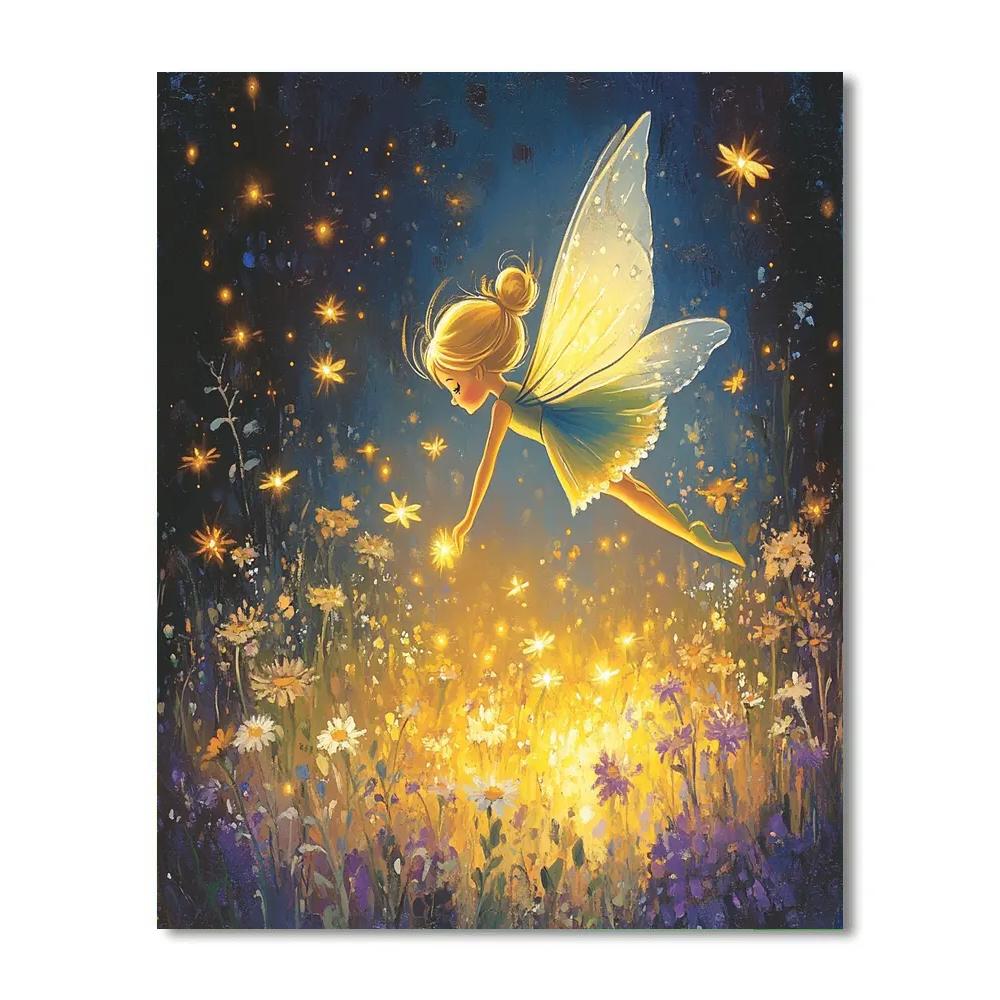 Tinker Bell’s Twilight Meadow Disney Inspired Paint by numbers art
