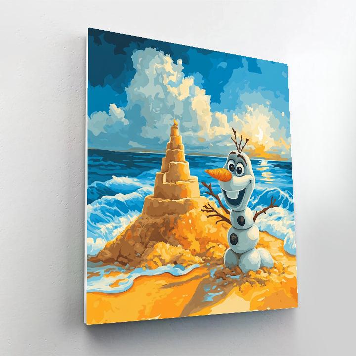 Olaf’s Summer Beach Day Disney Inspired Numbered painting kits