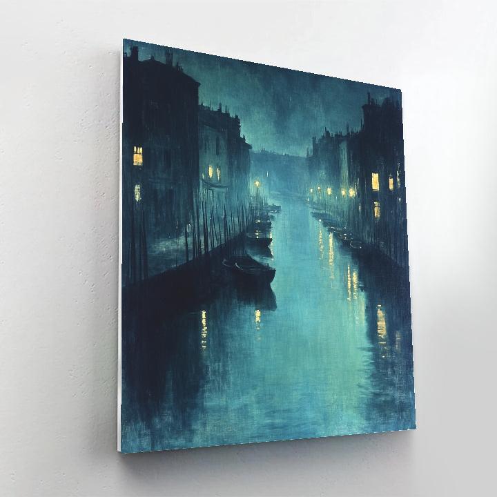 Whistler Inspired Nocturne Canal Lights painting number kit