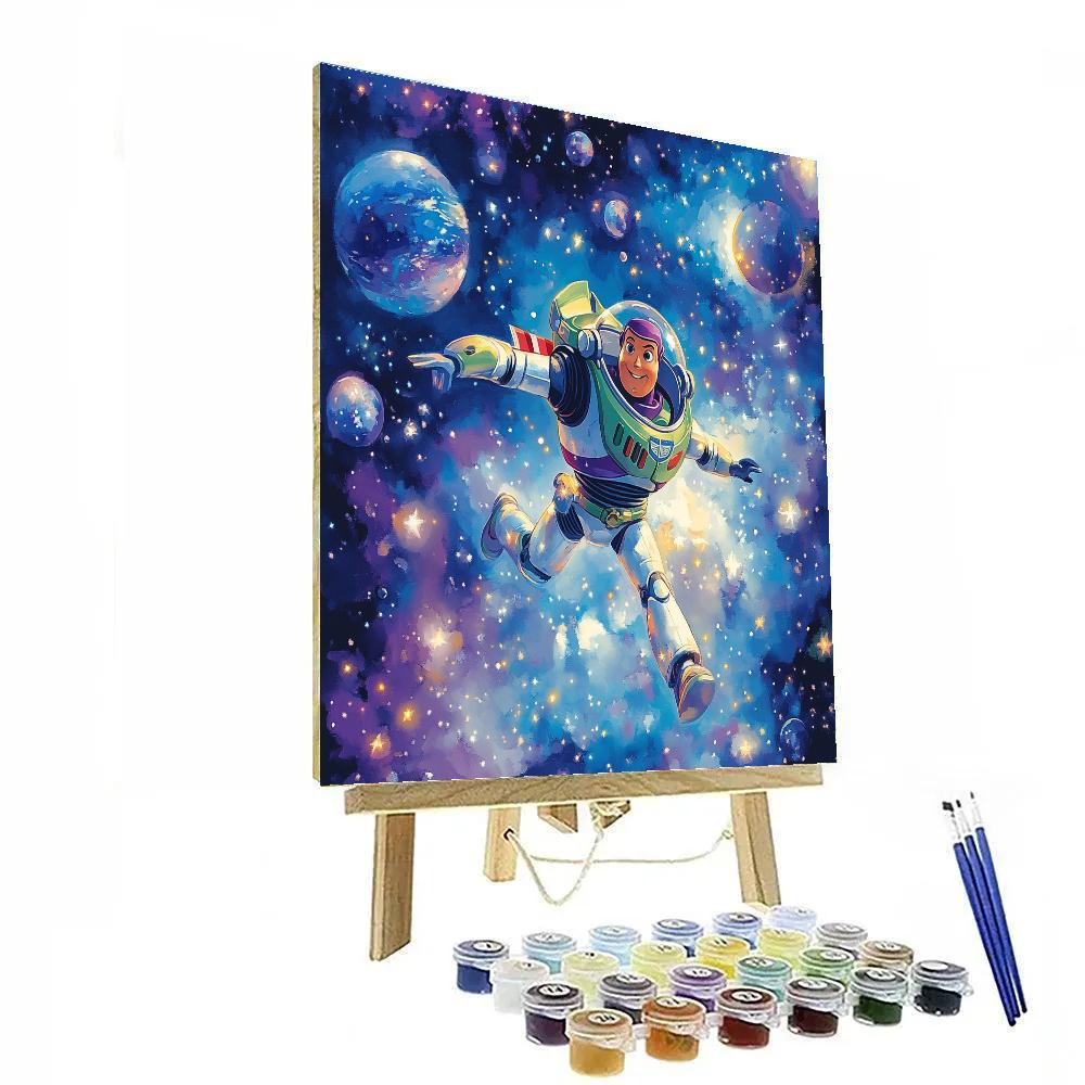 Buzz Lightyear’s Space Exploration Disney Inspired paint by number