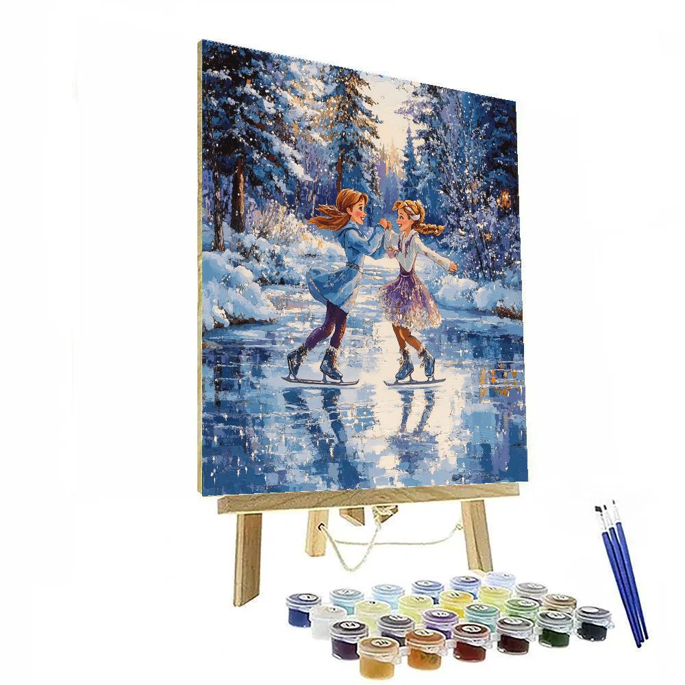 Anna And Elsa’s Winter Wonderland Disney Inspired painting number kit