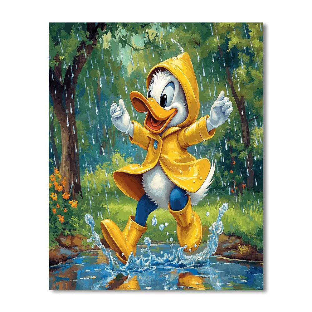 Donald Duck’s Rainy Day Fun Disney Inspired painting number kit