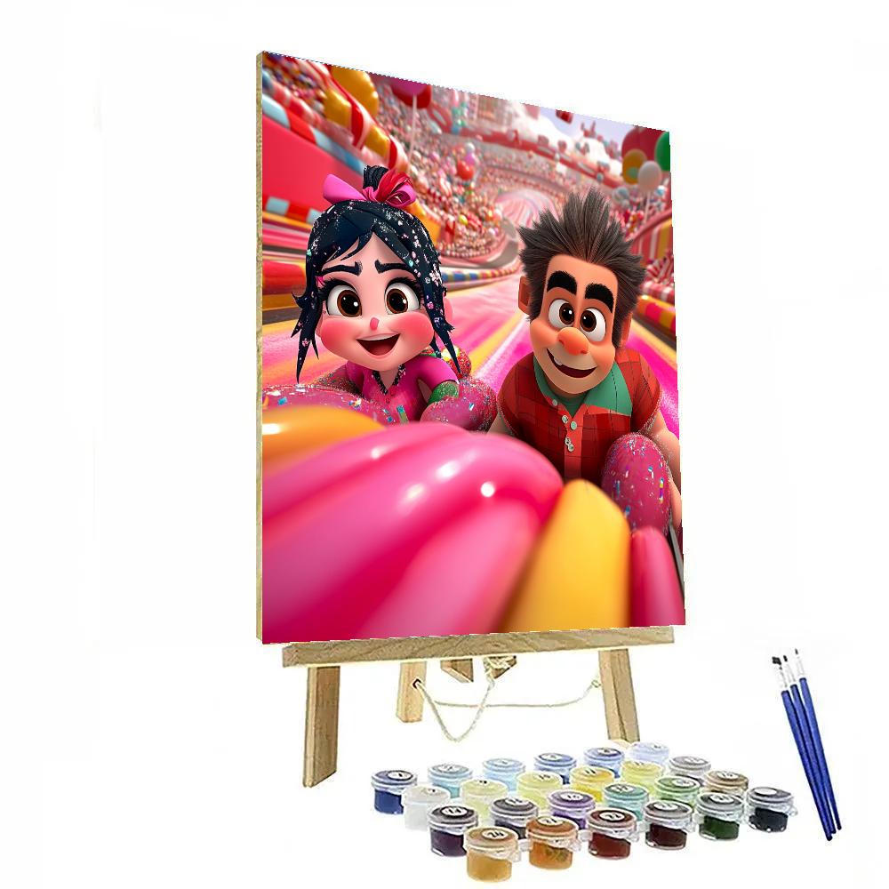 Wreck-It Ralph And Vanellope’s Candy Race Disney Inspired Paint by numbers kits