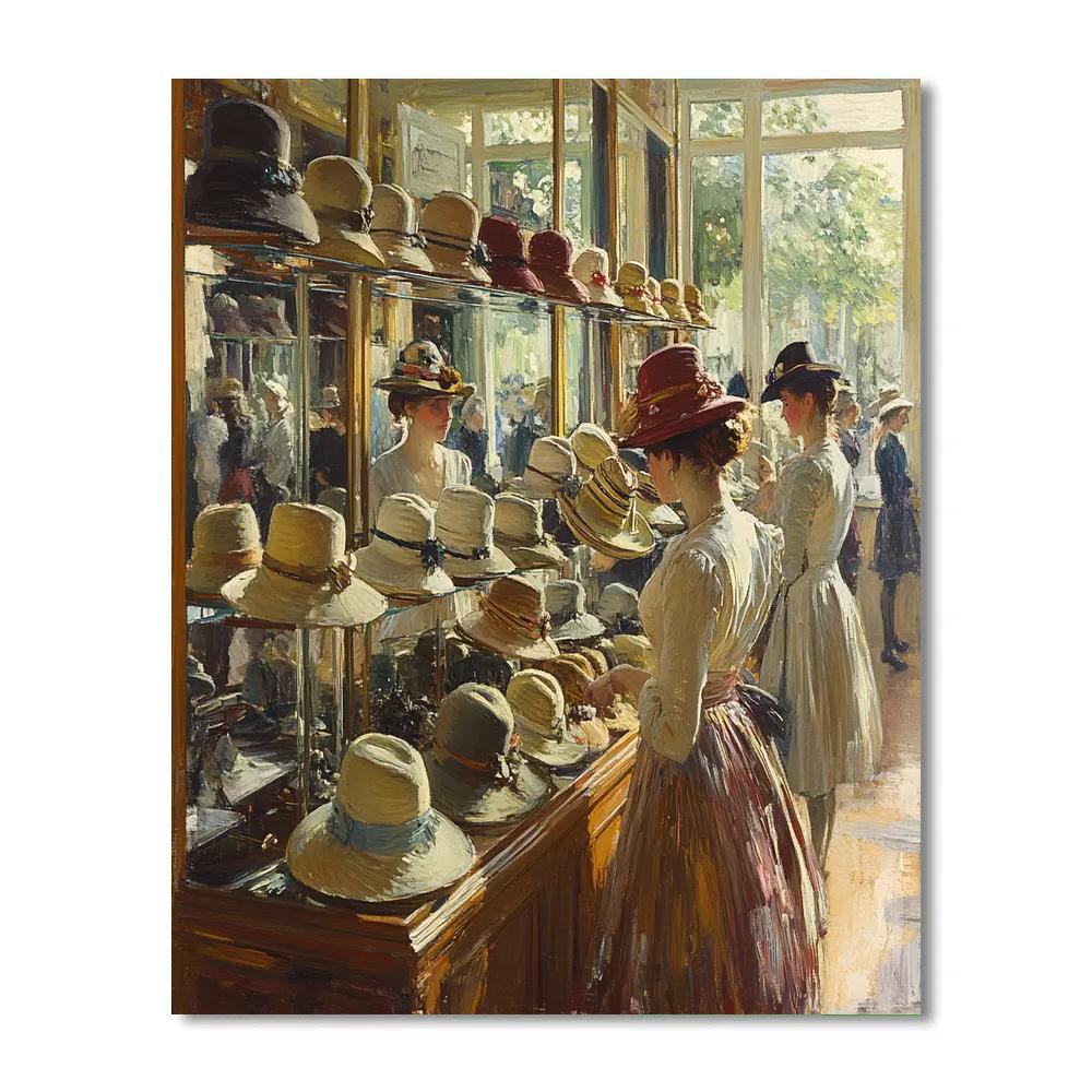 Degas Inspired Women At Millinery Shop paint by number