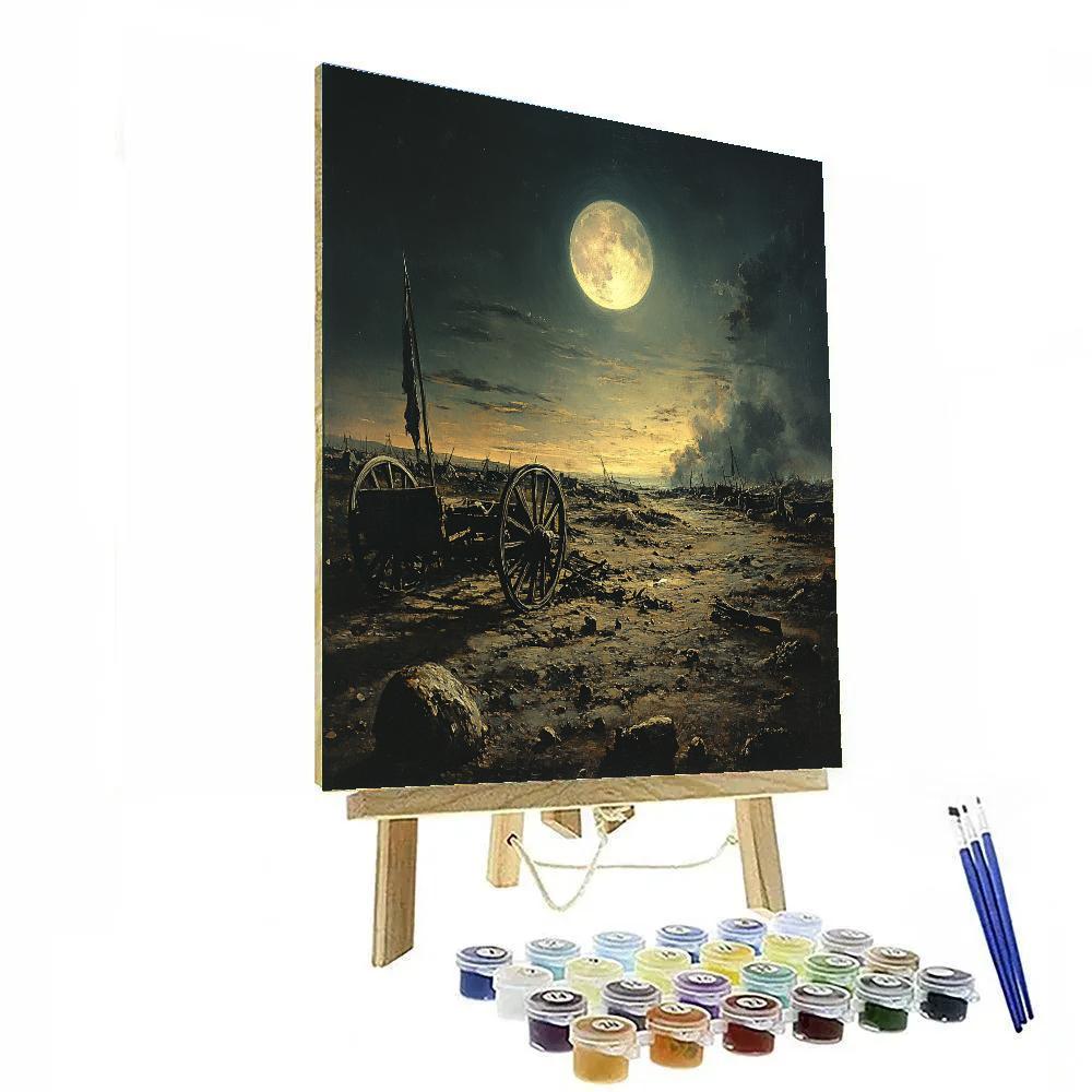 Goya Inspired Moonlit Ruined Battlefield Numbered painting kits