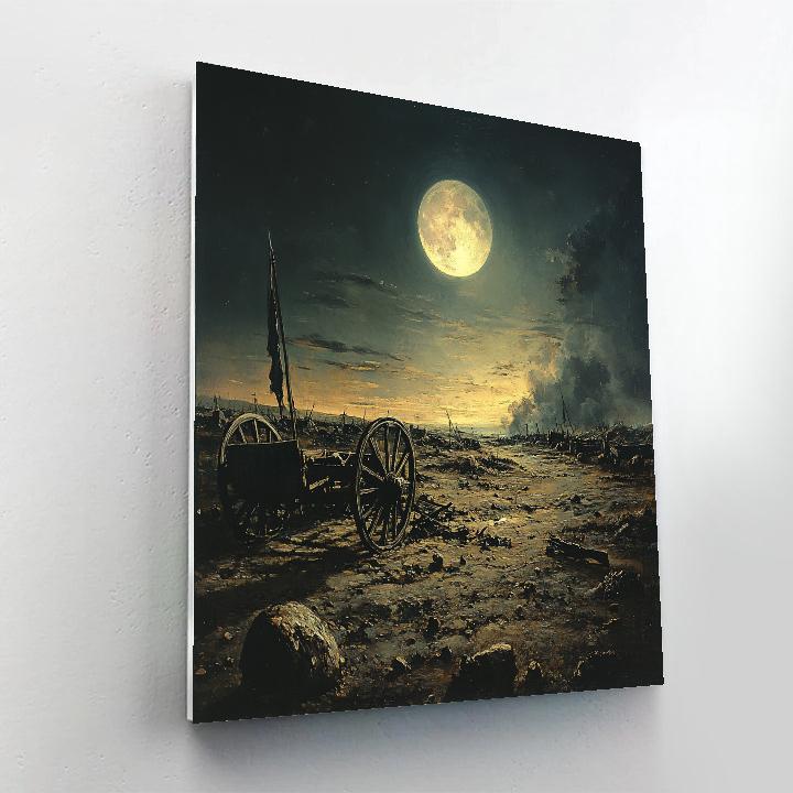 Goya Inspired Moonlit Ruined Battlefield Numbered painting kits