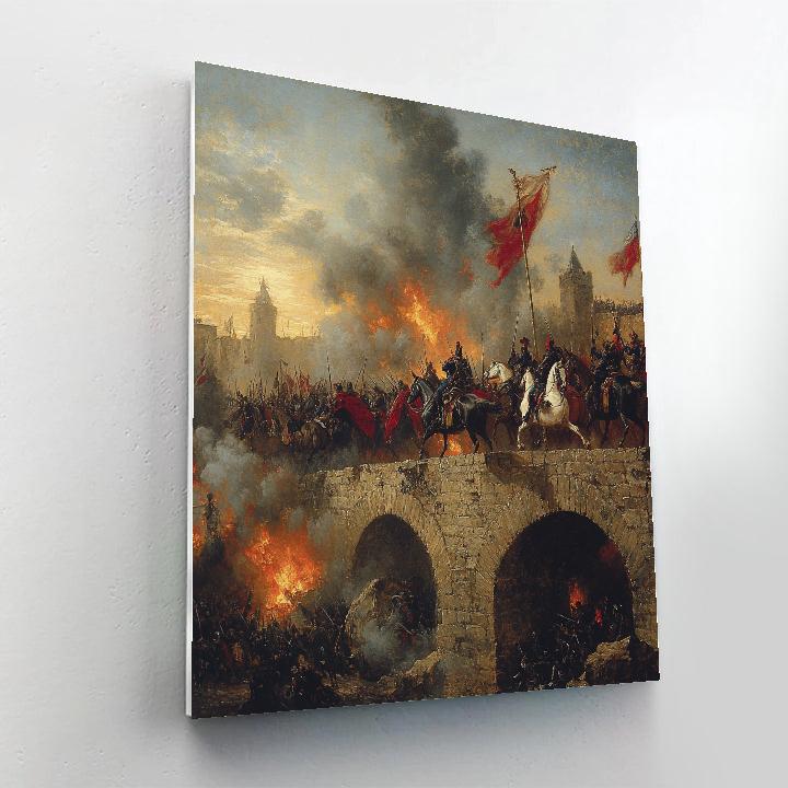 Delacroix Inspired Storming Of The Bridge Paint by numbers kits