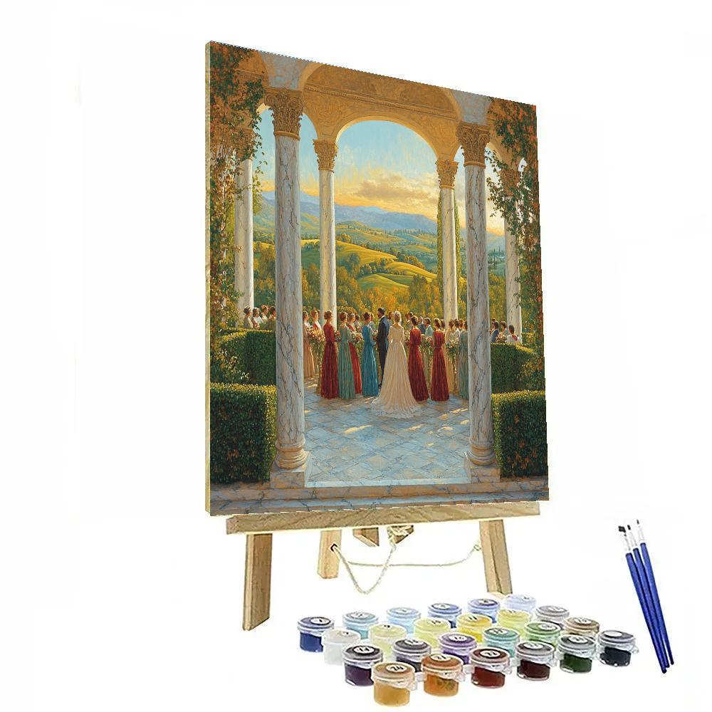 Raphael Inspired Garden Wedding Procession paint by numbers
