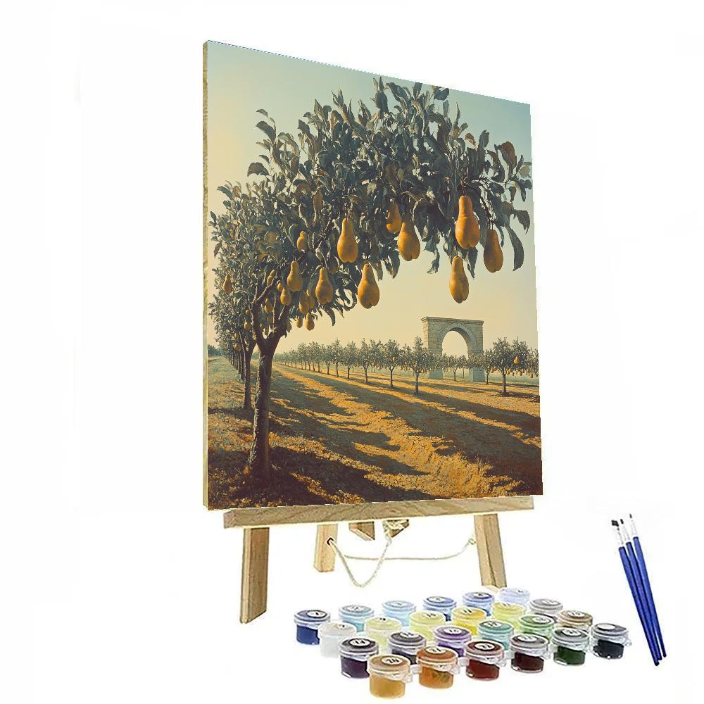 Salvador Dali Inspired Orchard Of Floating Pears DIY paint by numbers