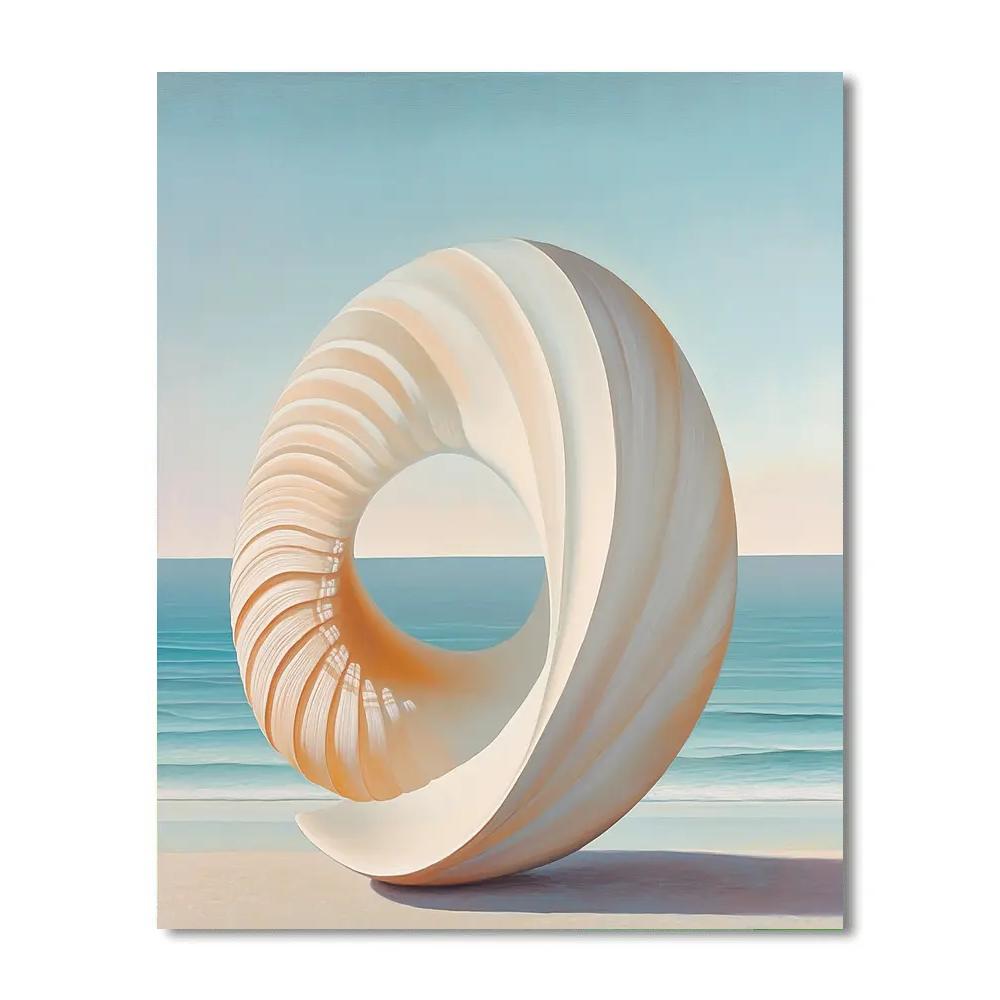 Georgia OKeeffe Inspired Shell And Sea Horizon Numbered painting kits