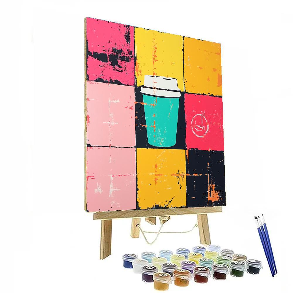 Andy Warhol Inspired Pop Coffee Cups painting number kit