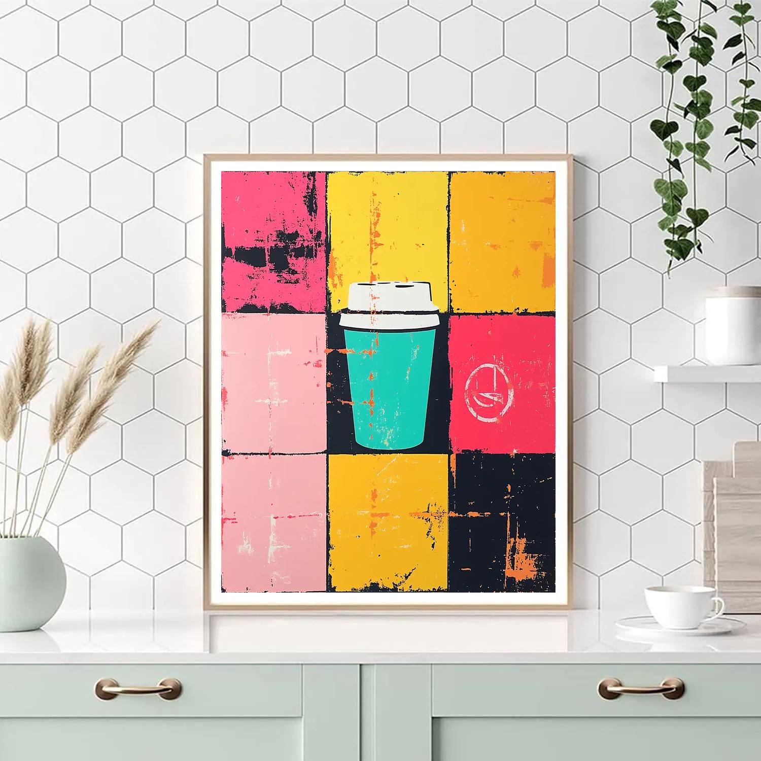 Andy Warhol Inspired Pop Coffee Cups painting number kit