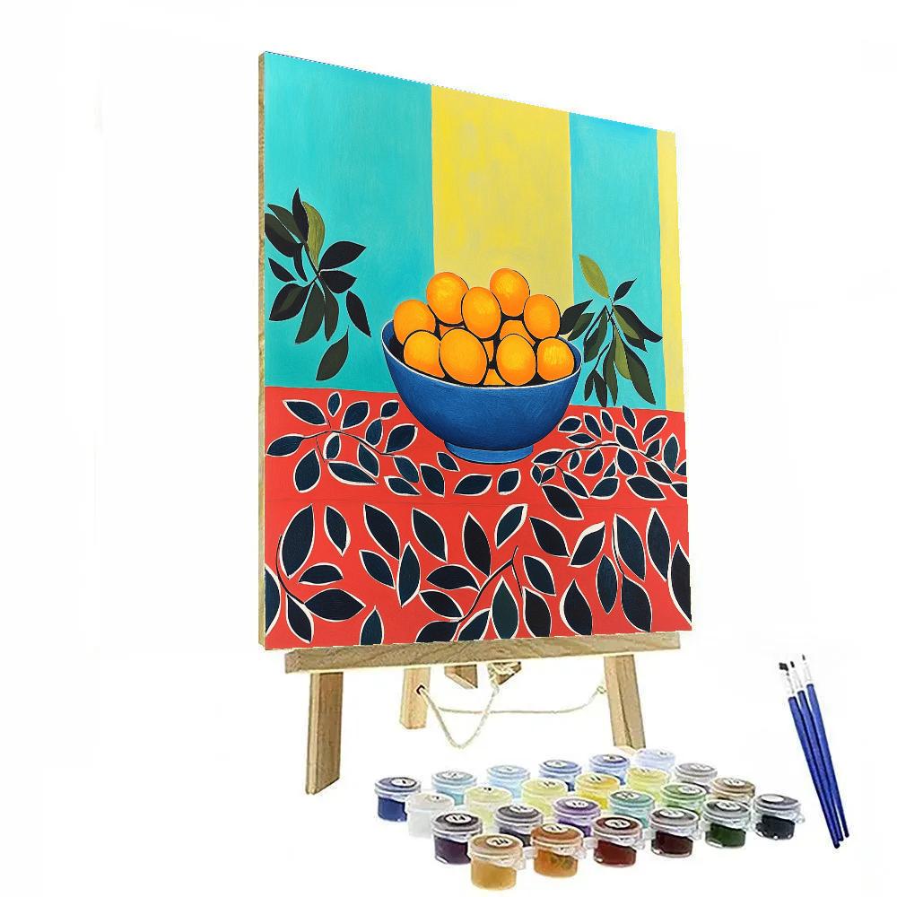 Matisse Inspired Still Life With Oranges paint by number
