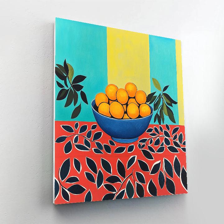 Matisse Inspired Still Life With Oranges paint by number