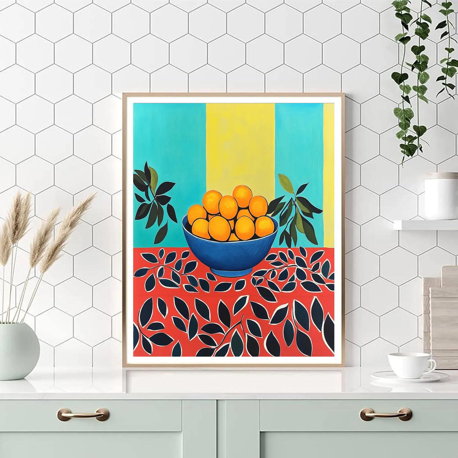 Matisse Inspired Still Life With Oranges paint by number