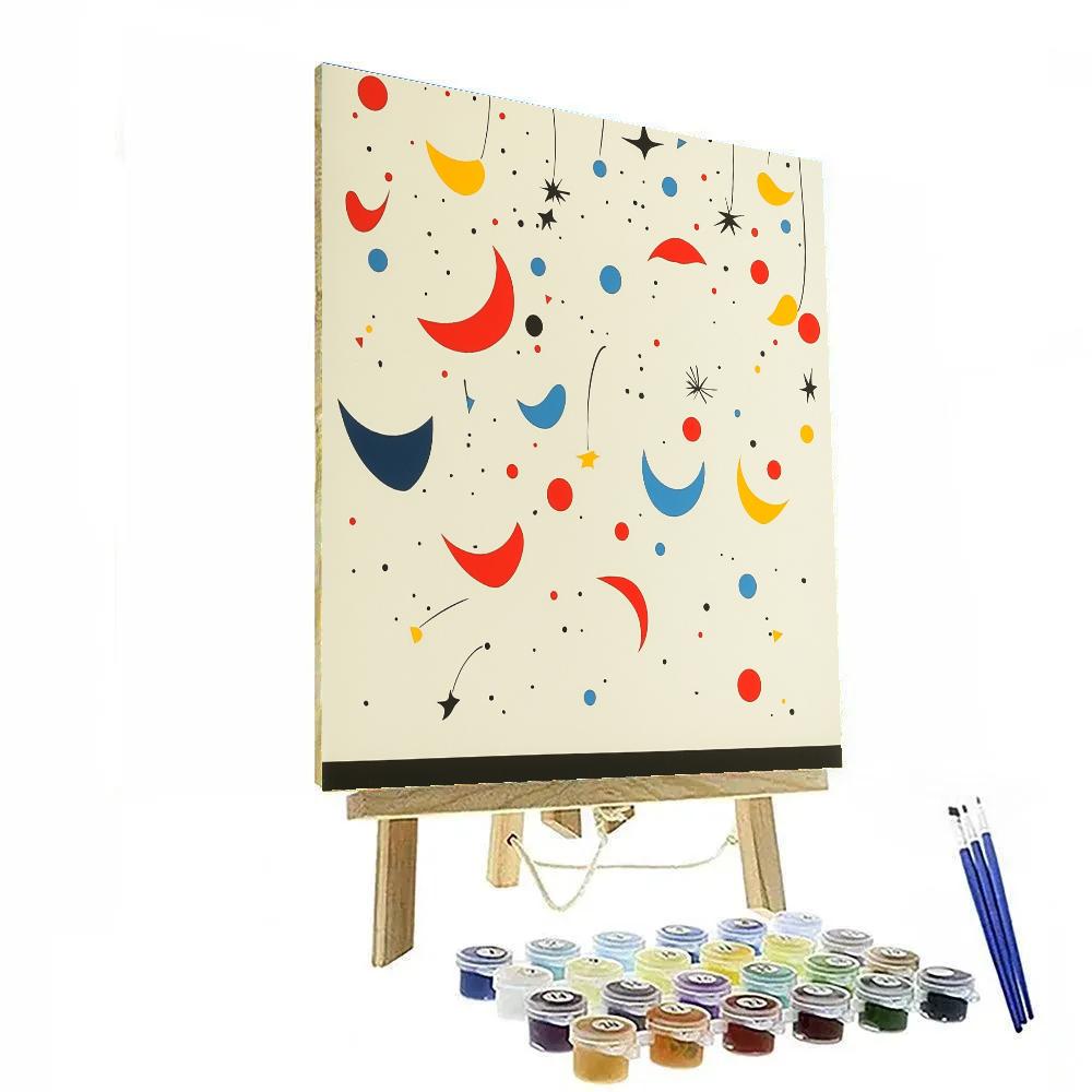 Joan Miro Inspired Birds Above Playground DIY paint by numbers