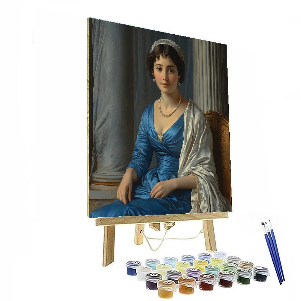 Ingres Inspired Lady With Pearl Necklace painting number kit