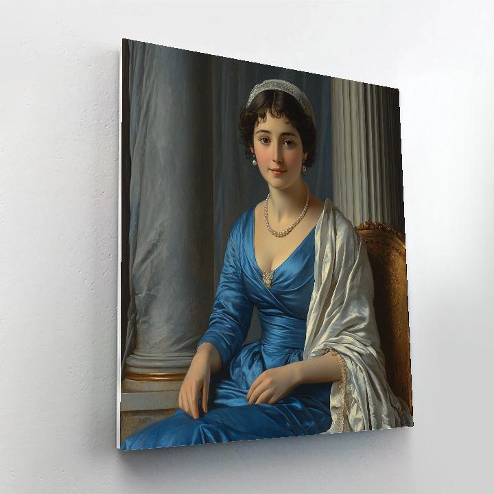 Ingres Inspired Lady With Pearl Necklace painting number kit