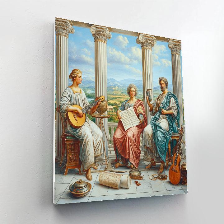 Raphael Inspired Allegory Of The Four Arts Painting by numbers kit