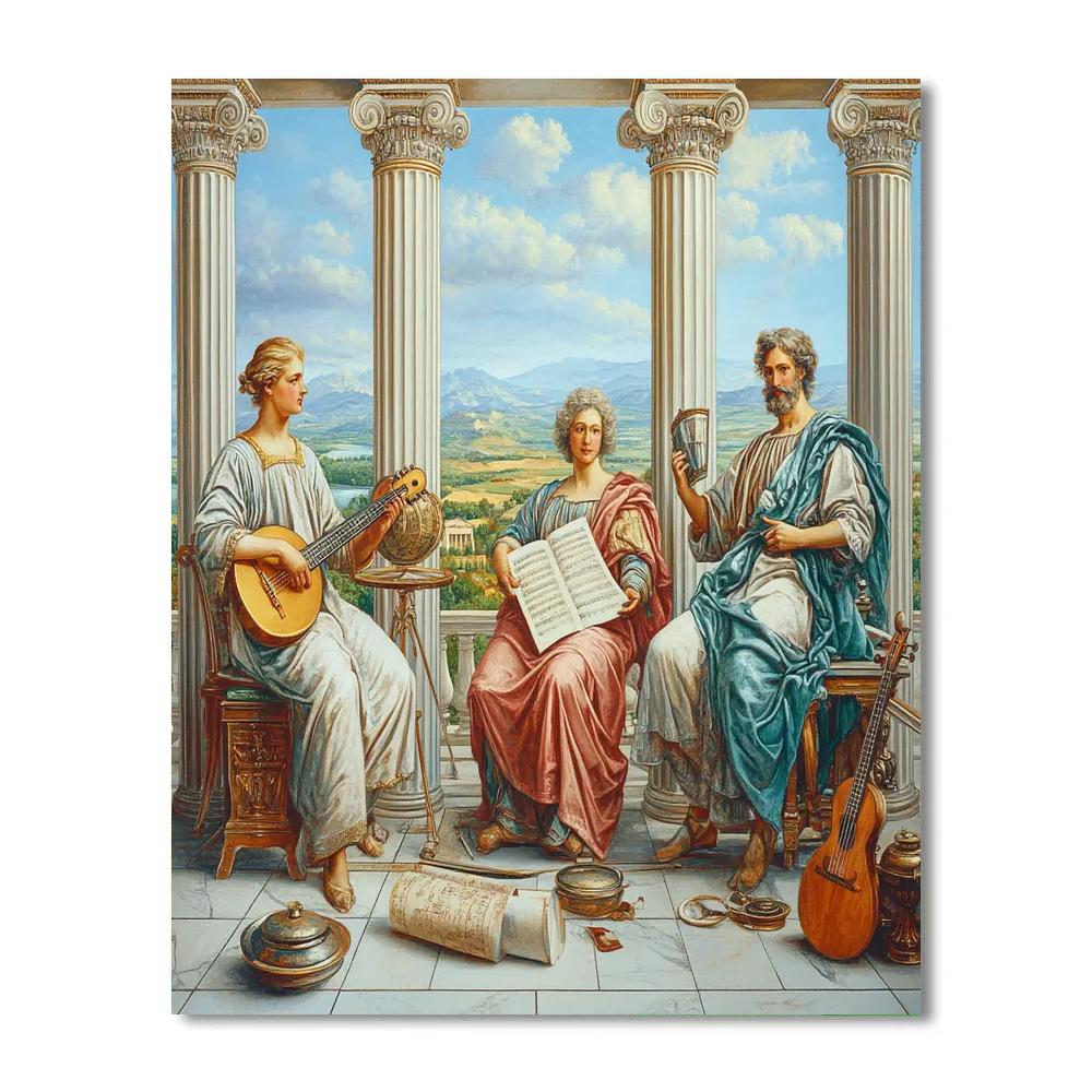 Raphael Inspired Allegory Of The Four Arts Painting by numbers kit
