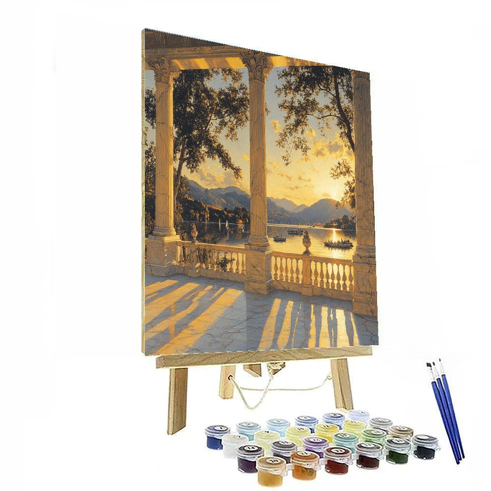 Claude Lorrain Inspired Portico Overlooking Lake Paint by numbers art
