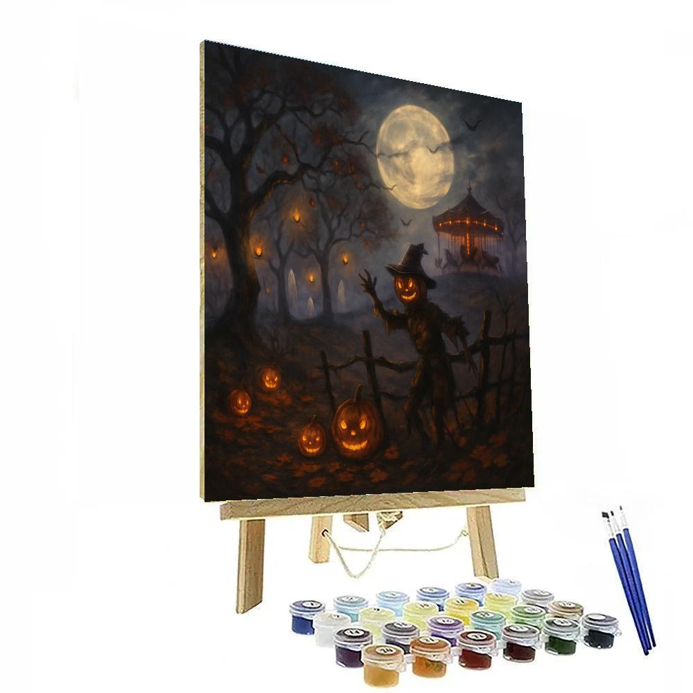 Moonlit Carnival Of The Hollow Orchard painting number kit