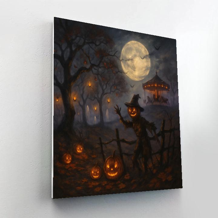 Moonlit Carnival Of The Hollow Orchard painting number kit