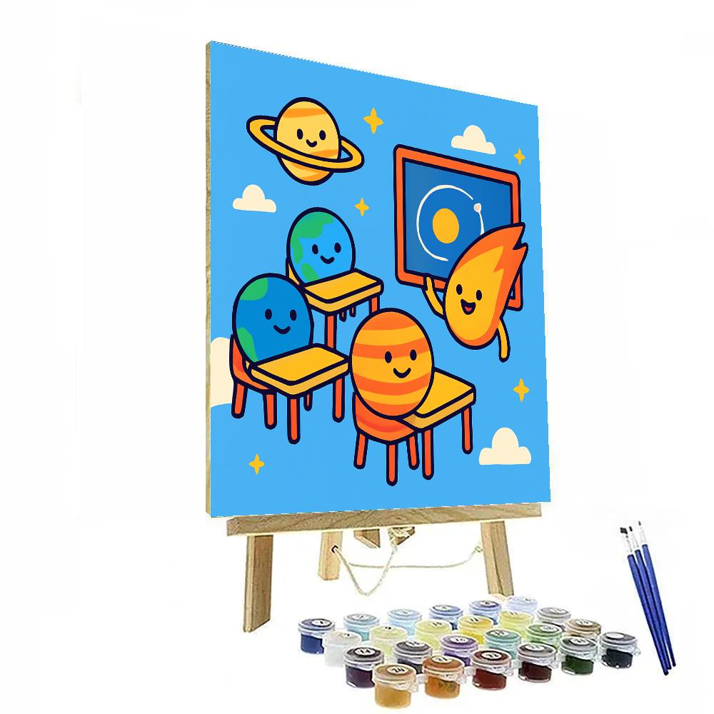 Cosmic Classroom With Planet Pals Numbered painting kits